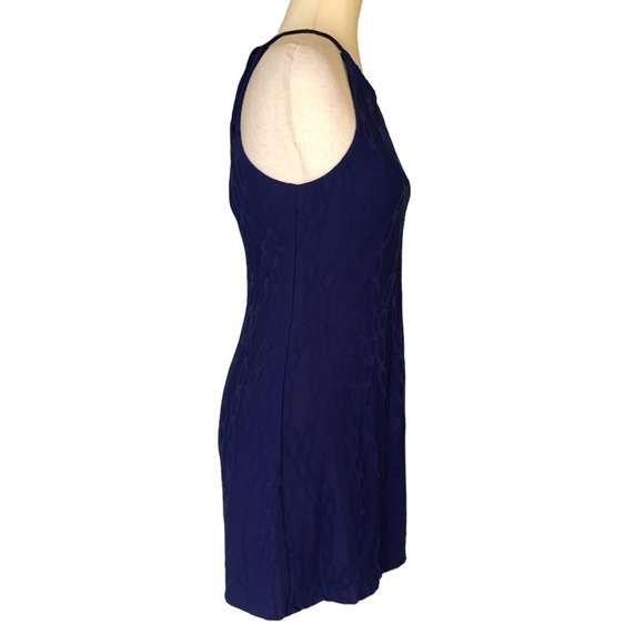 J. McLaughlin Maria Navy Blue Chain Print Cutout Halter Slip Dress - XS - Picture 5 of 12